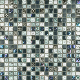 Mozaïek op net | 30x30 cm | Tilestone Bolton Grey Natuursteen mozaïek, mozaïek, middengrijs, op net, accentmuur, douche, Tilestone